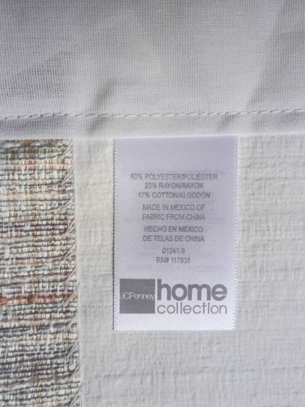 JCPenney Home Collection Set of 2 Window Valance Insulated Lined Gray Blue NWOT